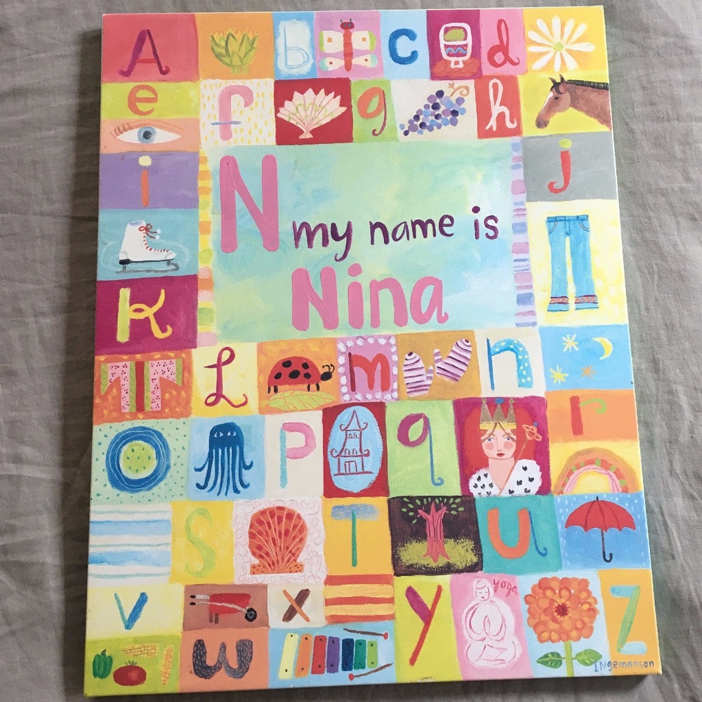 "Nina" Canvas Artwork by Donna Ingemanson - ABCs